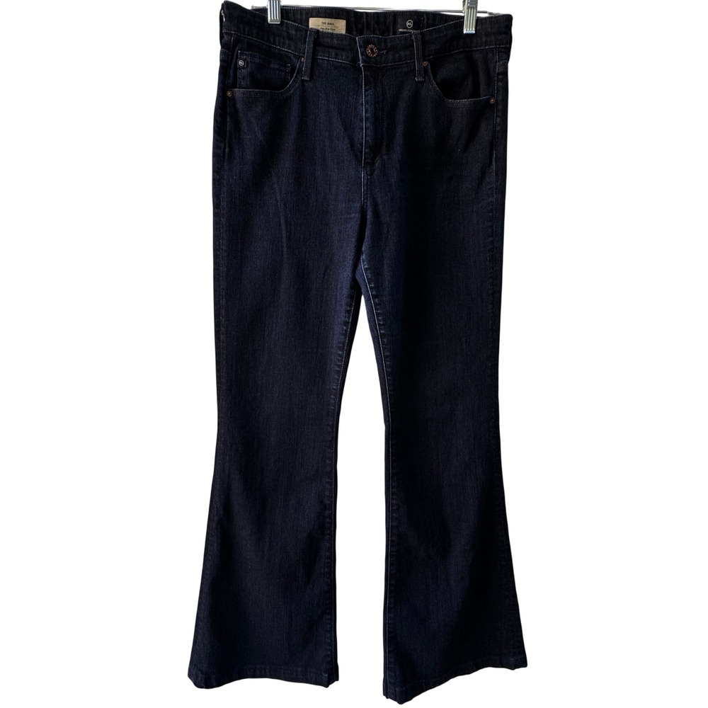 Adriano Goldschmied The Janis High Rise Dark Wash Flare Jeans Size 31R - Picture 2 of 11